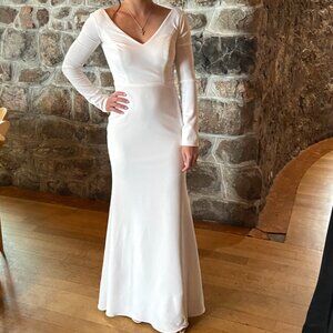 Long Sleeve Wedding Maxi Dress
